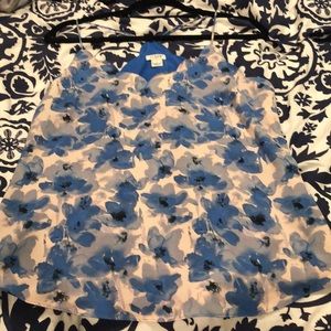 J. Crew Factory scallop neck floral cami